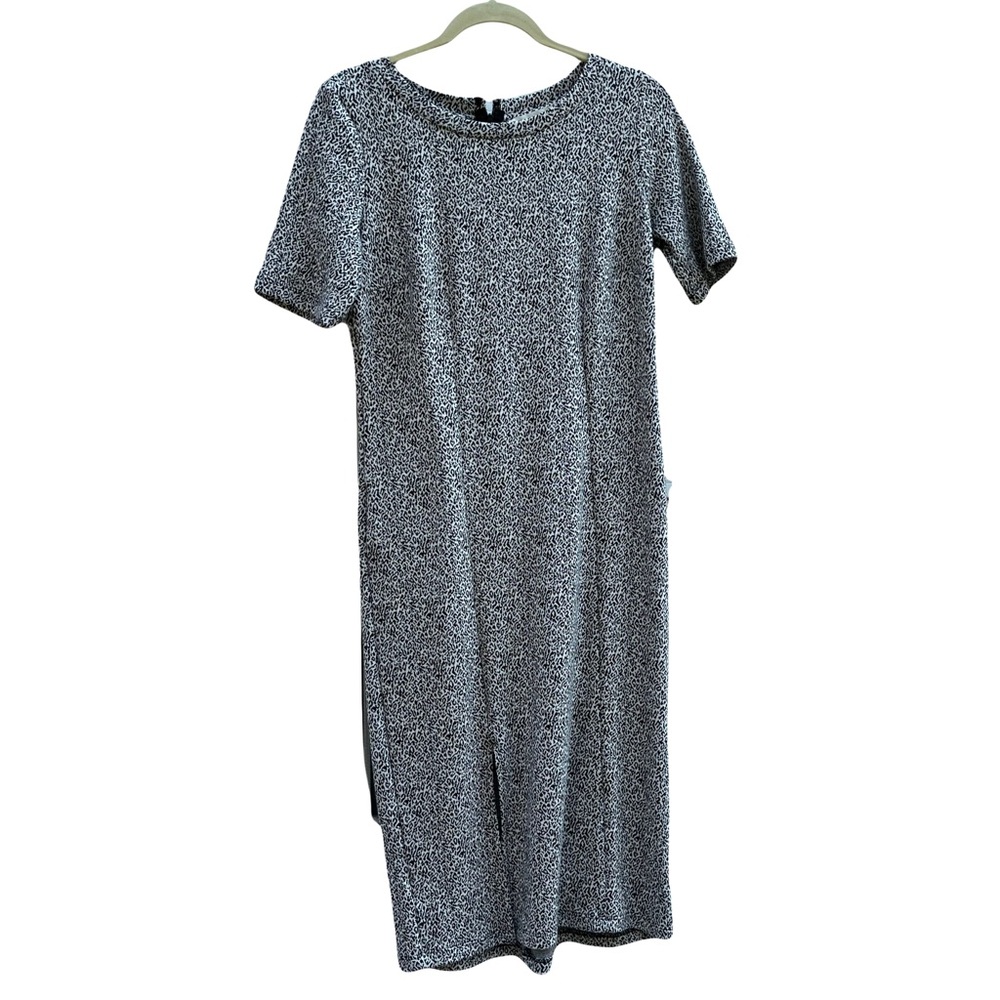 LOFT leopard print short sleeve mid length dress. Size 4 EUC